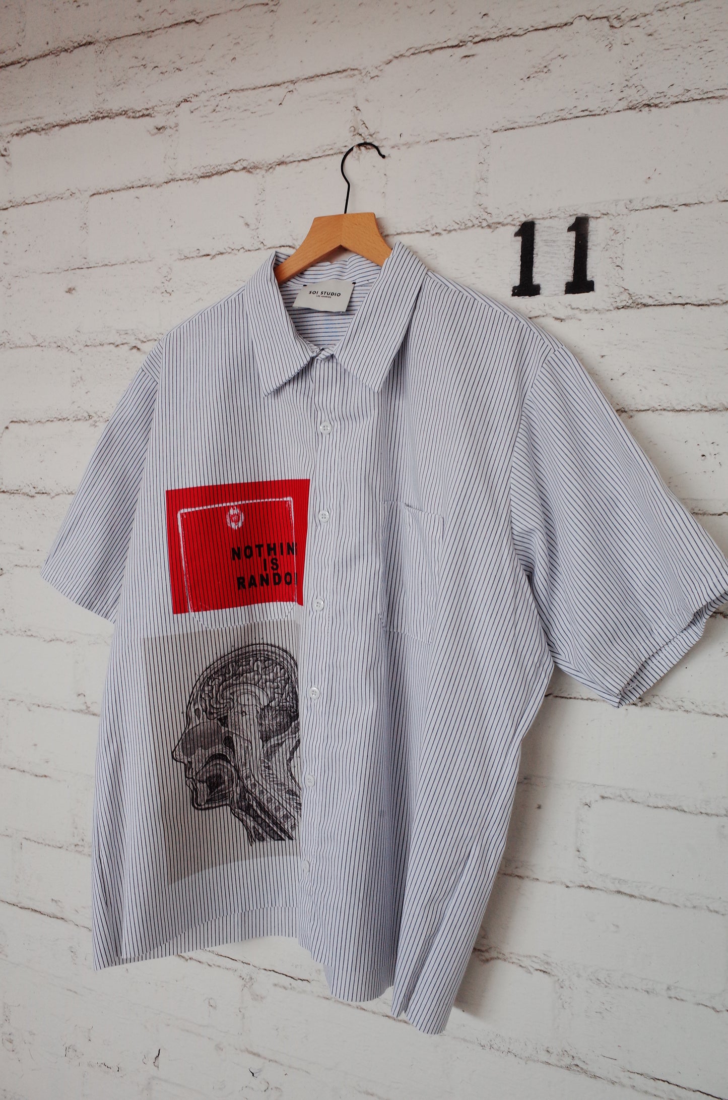 Nothing is Random Striped Worker Shirt