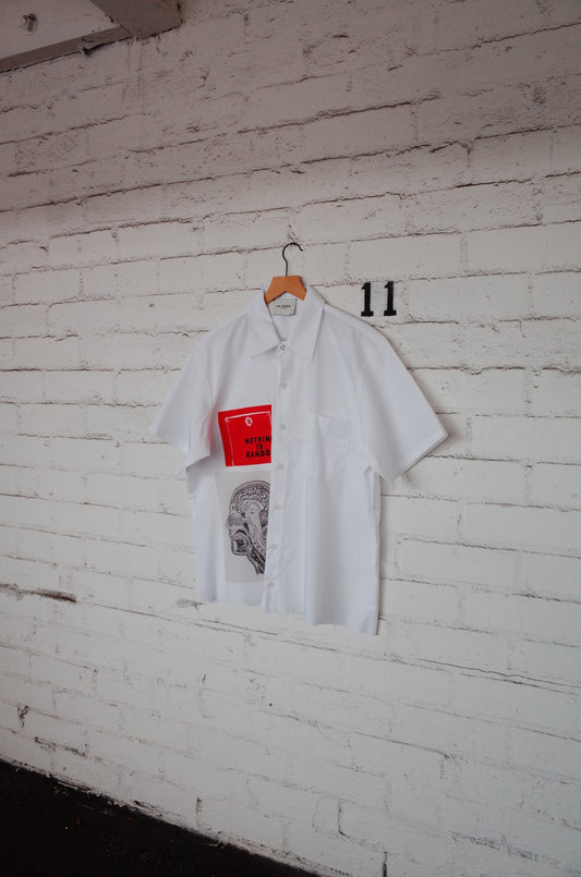 Nothing is Random White Worker Shirt