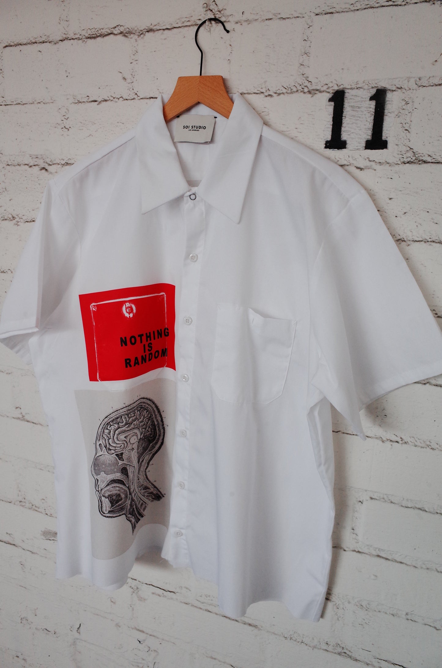 Nothing is Random White Worker Shirt