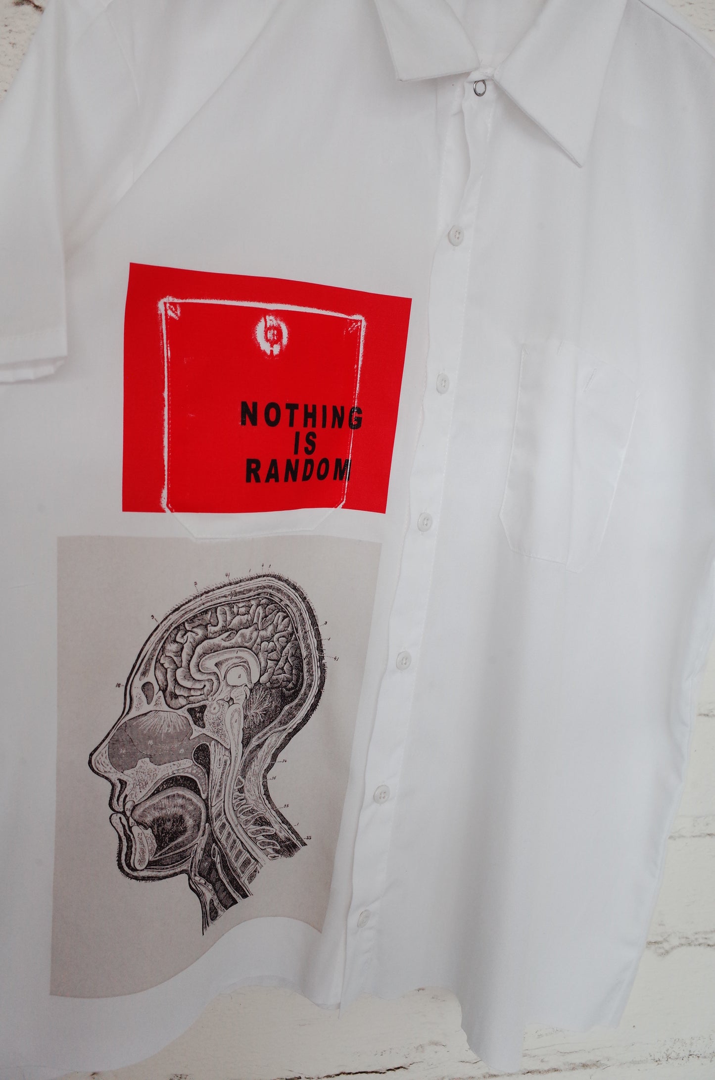 Nothing is Random White Worker Shirt