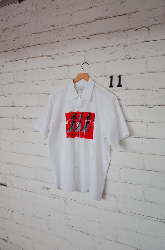 No More Secrets White Worker Shirt