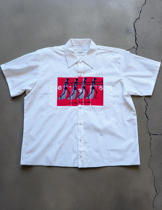 No More Secrets White Worker Shirt