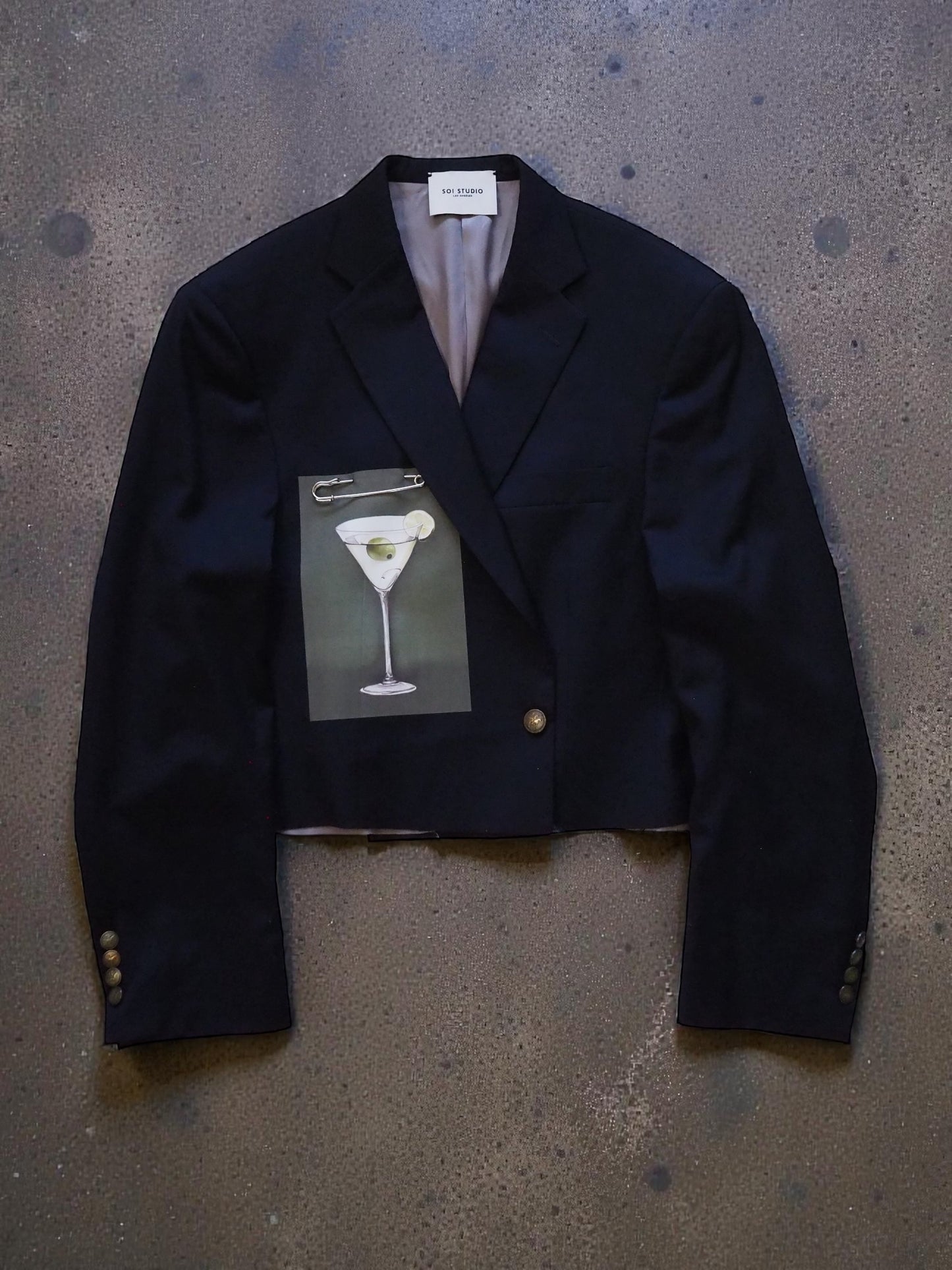 Reworked Printed Martini Jacket