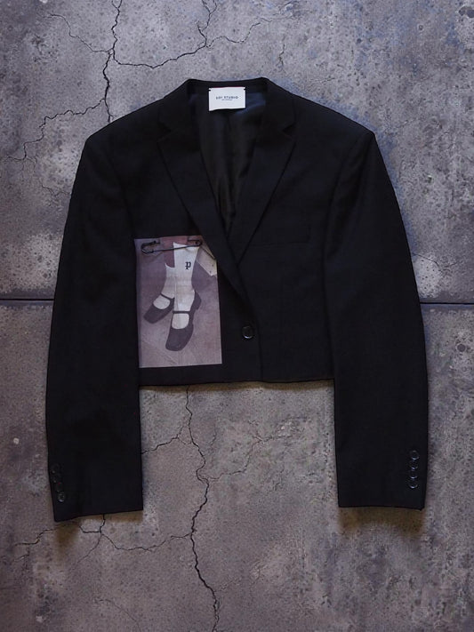 Reworked Printed P Sock Jacket