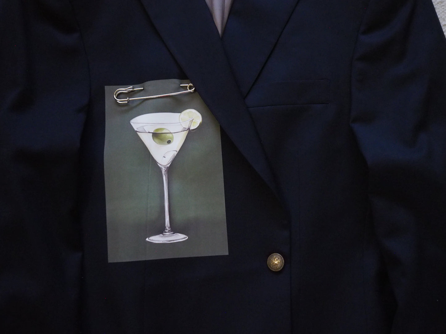 Reworked Printed Martini Jacket