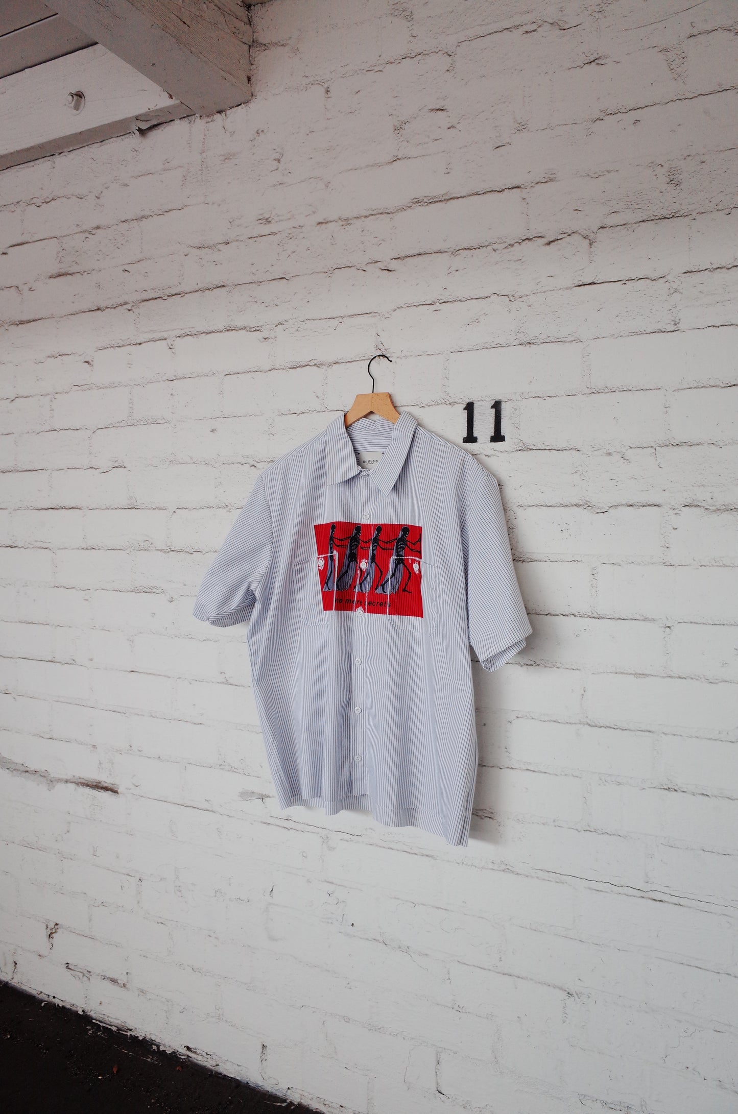 No More Secrets Striped Worker Shirt
