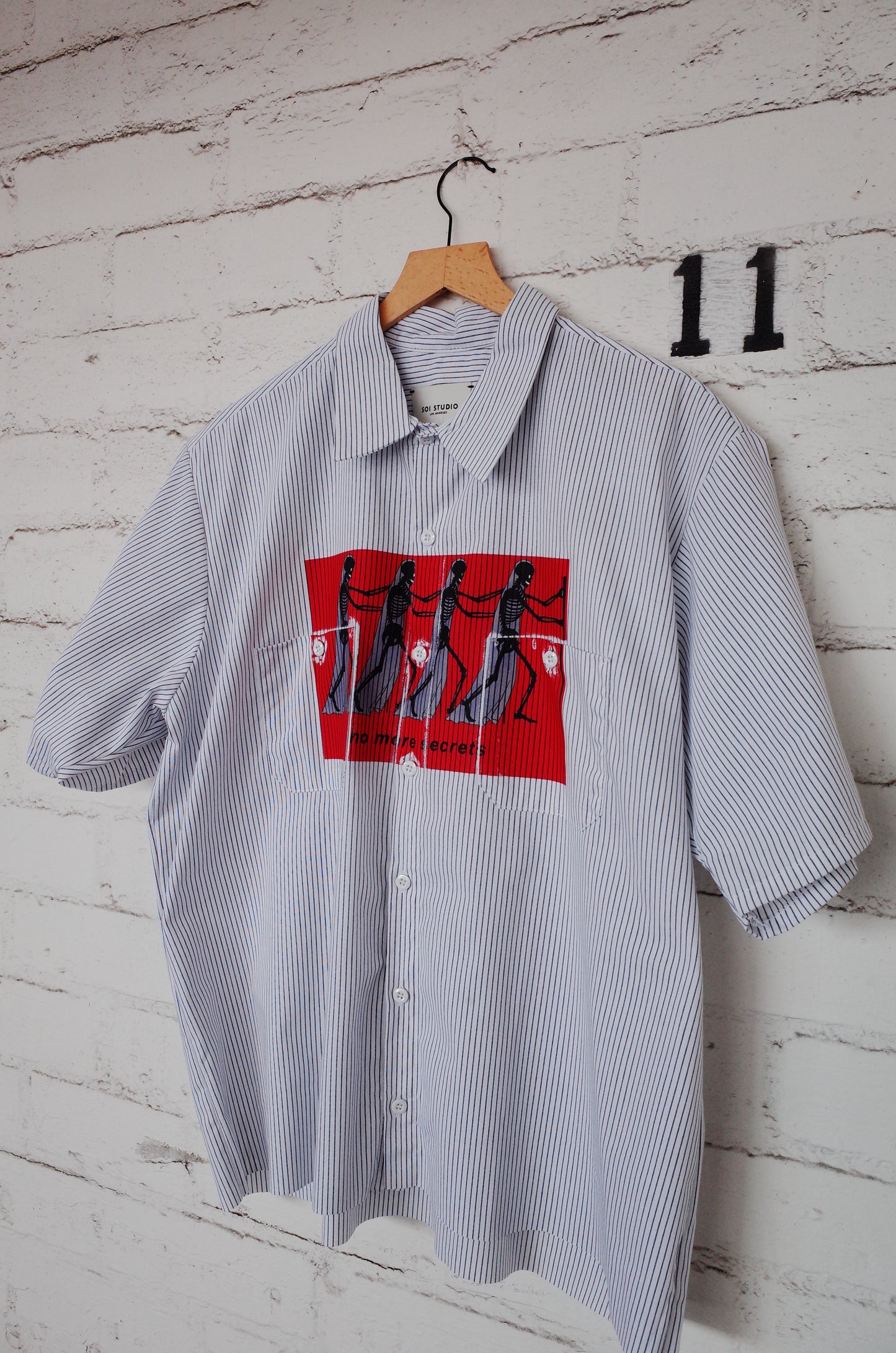 No More Secrets Striped Worker Shirt