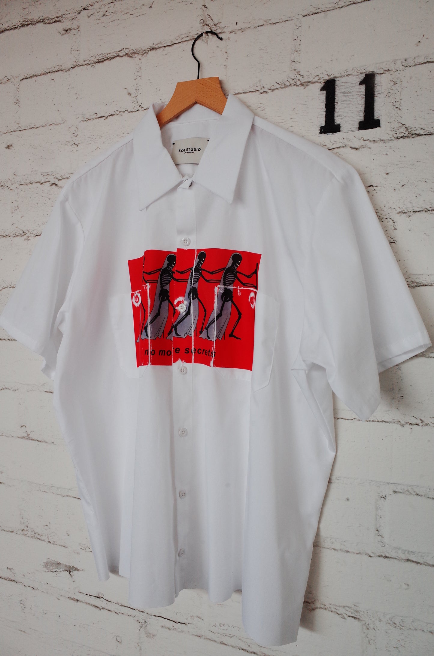 No More Secrets White Worker Shirt