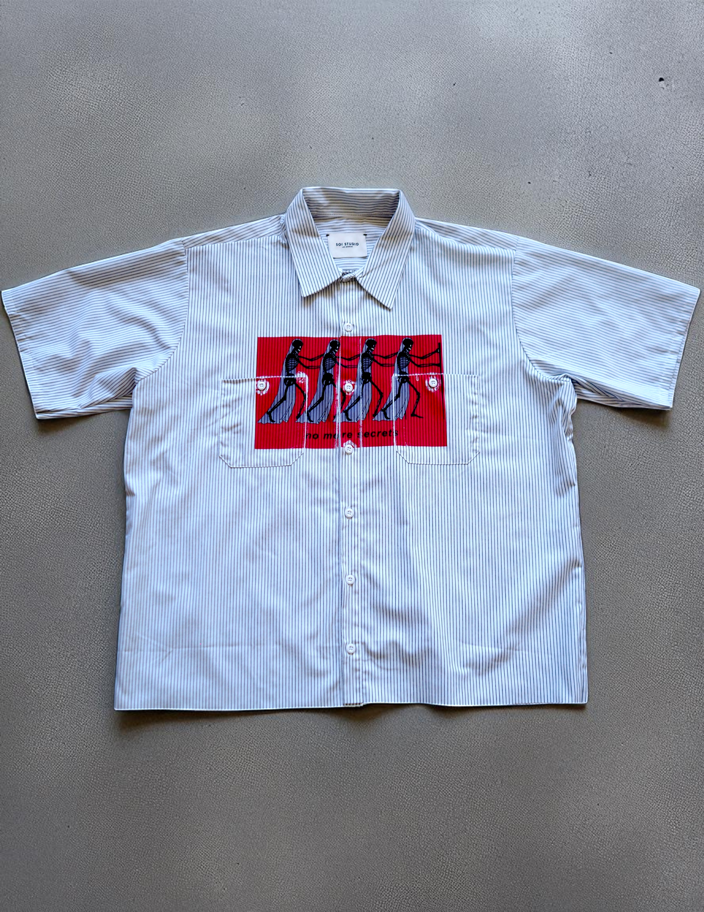 No More Secrets Striped Worker Shirt
